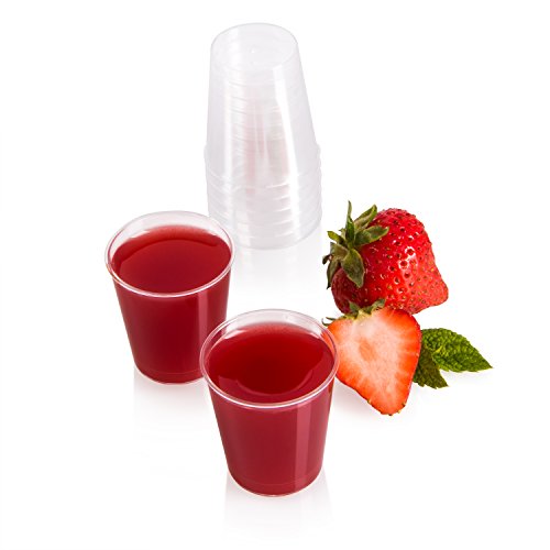 Vasos Para Chupitos De Plástico | 1000 Vasos Transparentes | Vajilla Desechable | Mini Vasos De Plástico Duro | Resistentes | Capacidad 2 Cl | Ideal Fiesta | De Vivaloo