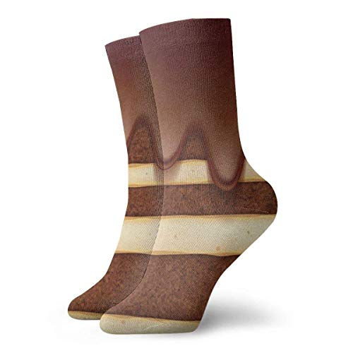 Verctor Calcetines Crew Chocolate Bizcocho Maravilloso Unisex Calcetín Deportivo Calcetín Navideño 30CM