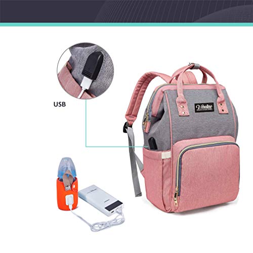 Verolino Mochila Pañalera Cambiador Pañales USB Multifuncional para Cochecito - [ Modelo PREMIUM ]