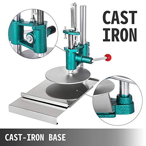 VEVOR Rodillo Eléctrico para Masa con Placa de Prensa de 243,8 cm, Rodillo Masa de Pizza Eléctrico Automático Material Hierro Fundido + Acero Inoxidable, Laminadora para masas con Pedal 200x5 mm