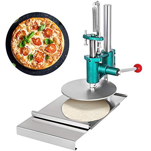 VEVOR Rodillo Eléctrico para Masa con Placa de Prensa de 243,8 cm, Rodillo Masa de Pizza Eléctrico Automático Material Hierro Fundido + Acero Inoxidable, Laminadora para masas con Pedal 200x5 mm