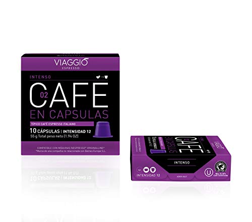 Viaggio Espresso Cápsulas de café compatibles con máquinas Nespresso Intenso (60 Cápsulas)