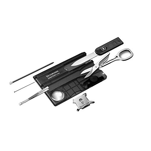 Victorinox Swisscard Lite - Navaja multiusos formato tarjeta, con luz LED, 4,5 x 82 mm, 26 g, color negro