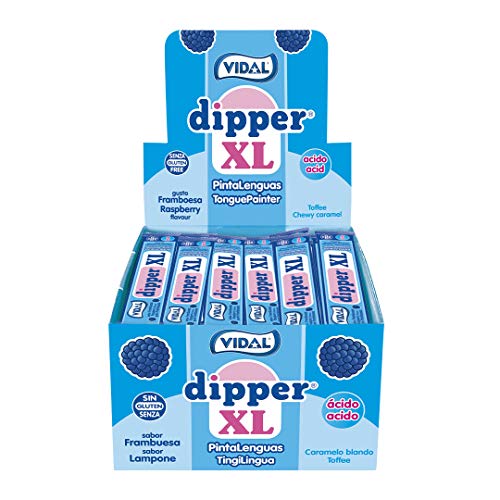 Vidal Dipper XL, Caramelo Masticable (Frambuesa) - 100 unidades