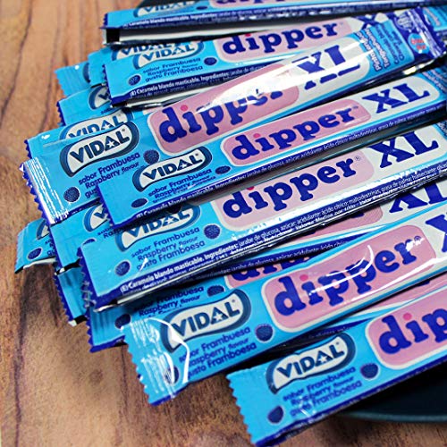 Vidal Dipper XL, Caramelo Masticable (Frambuesa) - 100 unidades