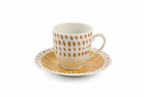 Villa d 'Este Home Tivoli Marea Juego Tazas Café, Porcelana, Multicolor, 6 Unidad