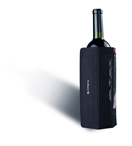 Vin Bouquet FIE 108 - Funda enfriadora con Termómetro de Velcro, Cubierta Enfriadora Gel, Velcro Ajustable, Ideal para Conservar el Vino