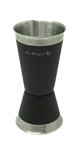 Vin Bouquet Vasito/Jigger 25/50 Ruber, Negro, 10 x 4.5 x 4.5 cm