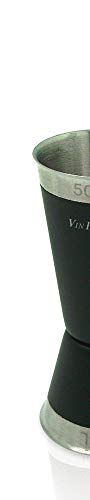 Vin Bouquet Vasito/Jigger 25/50 Ruber, Negro, 10 x 4.5 x 4.5 cm