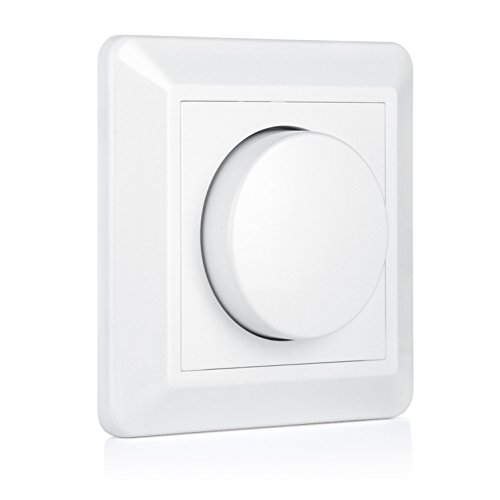 VIPMOON 220-240V 5-200W Push-On/Off Rotary LED Dimmer Switch EU-P3 para bombillas Led Luz de techo