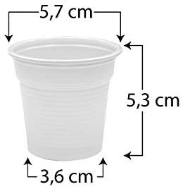 VIRSUS 1000 Vaso de café Vaso de plástico Blanco 80cc Bar cafetera