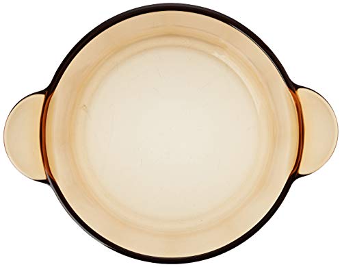 VISIONS - Juego de ollas de 6 Piezas, de Vidrio Pyroceram, Modelo Versa, con Tapa de Vidrio y Tapa de plástico, Color marrón
