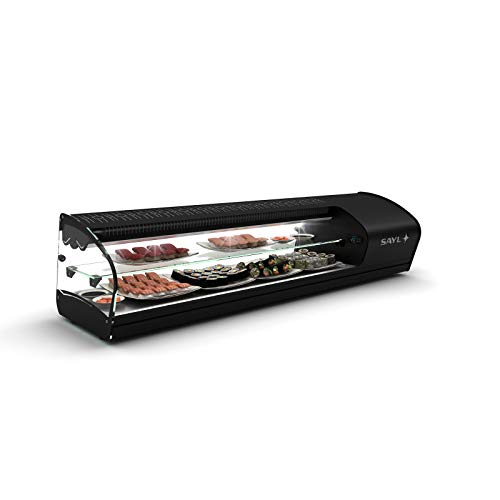 Vitrina para Sushi Refrigerada 2 Estantes Serie Shark – 1438 a 1788 mm – SAYL – 1438 mm 6 x GN 1/3