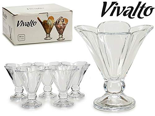 Vivalto Copa Helado Forma Flor 30cl Juego de 6 Unidades