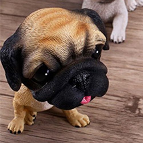 Vosarea Figura de Perro Bulldog Que Mueve la Cabeza para decoración y Juguete