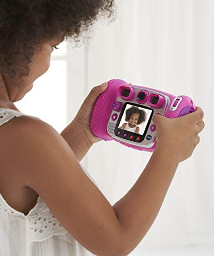 VTech - Kidizoom Duo 5.0 cámara de Fotos Digital para niños, 5 megapíxeles, Pantalla a Color, 2 Objetivos, Color Rosa, versión Inglesa