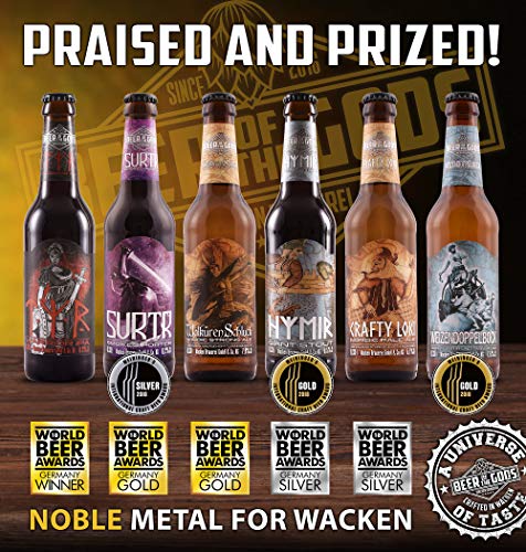 Wacken Brauerei Tyr - Pack de cervezas caseras - 18 botellas de 0,33 l de cerveza IPA de los guerreros - La cerveza de los dioses - Ganadora del World Beer Award