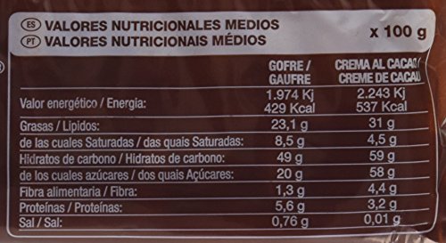 Waffy Gofre con Crema de Cacao - 140 gr - [Pack de 7]