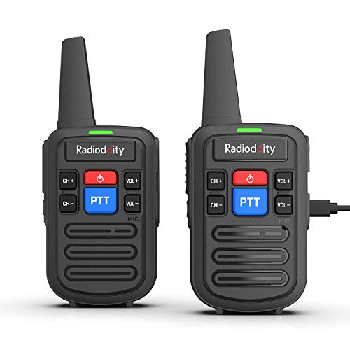 Walkie Talkie Radioddity PR-T5 Recargable PMR446 16 Canales Profesional Transmisores-receptores 1500mAh CTCSS DCS (2 pcs)