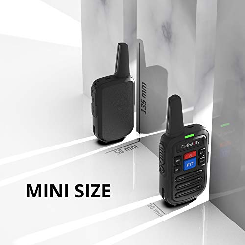 Walkie Talkie Radioddity PR-T5 Recargable PMR446 16 Canales Profesional Transmisores-receptores 1500mAh CTCSS DCS (2 pcs)