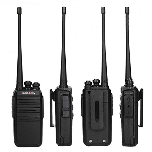 Walkie Talkies Radioddity GA-2S UHF Recargable Emisoras de Caza Largo Alcance Conexión de Carga Micro-USB con Auricular de Enlace acústico con Micro, Pack 6 y 1 Cable de programación