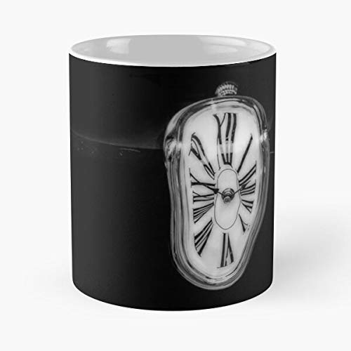 Watch Dali BW Black White Melting and Salvador La Mejor Taza de café de cerámica Blanca de 11 oz