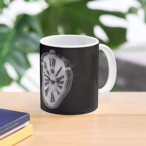 Watch Dali BW Black White Melting and Salvador La Mejor Taza de café de cerámica Blanca de 11 oz