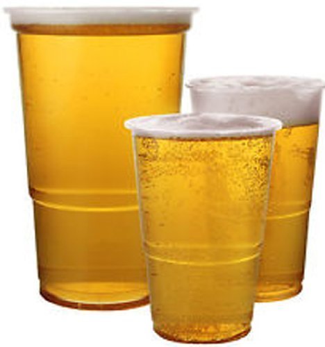 We Can Source It Ltd - X 50 590 ML Pinta + X 50 10oz Media Pinta - Polipropileno Plástico Flexible Transparente Vasos con Ce Señales - Fuerte Desechable Cerveza Vasos