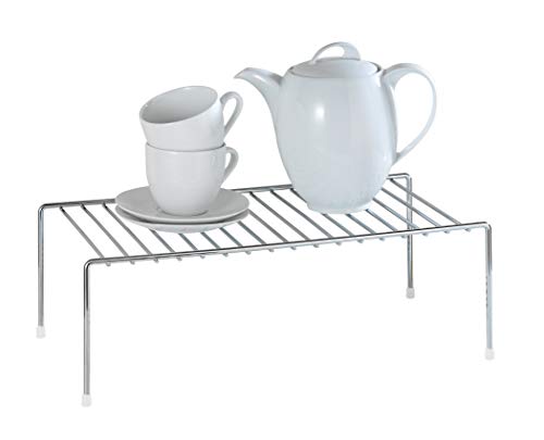 WENKO 2342100 Estante de cocina para vajilla, Metal cromado, 42.5 x 15 x 22 cm, Plata brillante