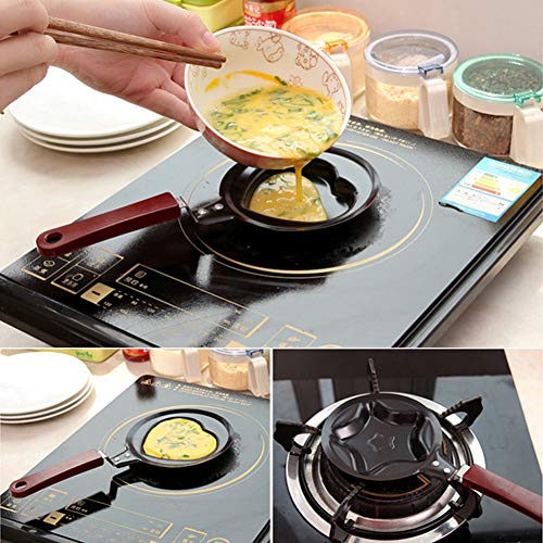 WENTS Mini Sartenes 3 Piezas Molde de la Crepe Huevo Sartén Tortilla de Huevo Desayuno Sartén Antiadherente Mini Pot de Dibujos Animados Moldes Utensilios de Cocina de Huevo