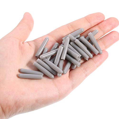 WENTS Tapas para estante de lavavajillas, 200 piezas, tapa para rejilla de lavaplatos, tapas para rejilla de clavijas, simplemente presiona para reparar, 1/8 pulgadas/3 mm de diámetro interior (gris)