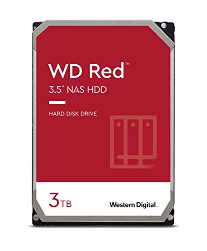 Western Digital Red WD30EFAX Disco duro 3.5" para dispositivos NAS 5400 RPM Class 3TB, SATA 6 Gb/s, CMR, 64MB Cache, Rojo