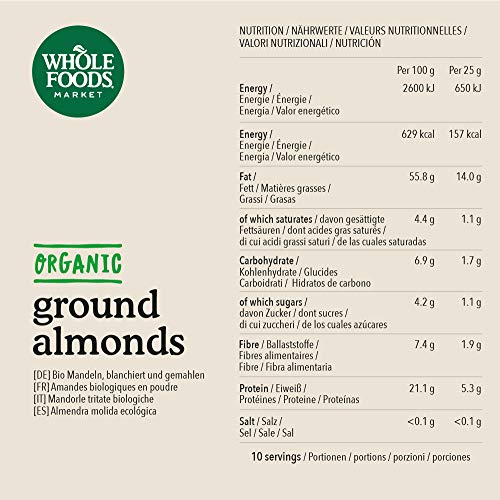 Whole Foods Market - Almendra molida ecológica, 250 g