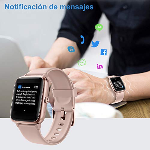 Willful Smartwatch,Reloj Inteligente con Pulsómetro,Cronómetros,Calorías,Monitor de Sueño,Podómetro Pulsera Actividad Inteligente Impermeable IP68 Smartwatch Hombre Reloj Deportivo para Android iOS