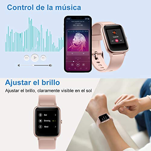 Willful Smartwatch,Reloj Inteligente con Pulsómetro,Cronómetros,Calorías,Monitor de Sueño,Podómetro Pulsera Actividad Inteligente Impermeable IP68 Smartwatch Hombre Reloj Deportivo para Android iOS