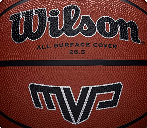 Wilson WTB1417XB05 Pelota de Baloncesto MVP Caucho Interior y Exterior, Unisex-Adult, Naranja, 5