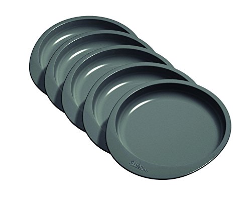 Wilton 2105-0112 - Set 5 moldes capas para Layer Cakes, 15.2 cm diam x 1,9 cm alto