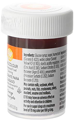 Wilton Colorante Alimenticio para Glaseado en Pasta, 28.3g, Color Naranja, 04-0-0032