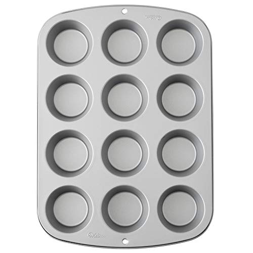 Wilton Recipe Right® Molde para Muffins, Cupcakes o Magdalenas de 12 cavidades con base de 5cm, 03-3118