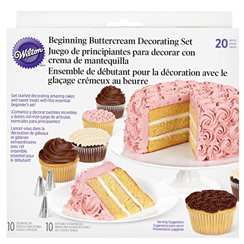 Wilton Set decoración básica Crema de Mantequilla, 20 Piezas, Centimeters