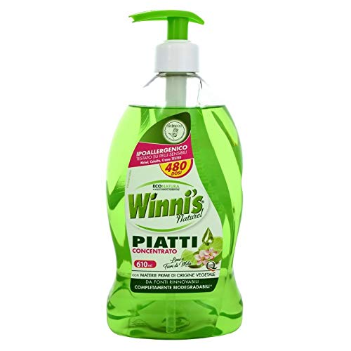 Winni's Naturel - Platos concentrados 480 dosis con dispensador 610 ml. Lima y flores de manzana