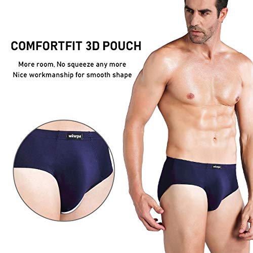 wirarpa Slip Microfibra Hombre Modal Ropa Interior Briefs Calzoncillo para Hombre Pack de 4 Multicolor Tamaño S