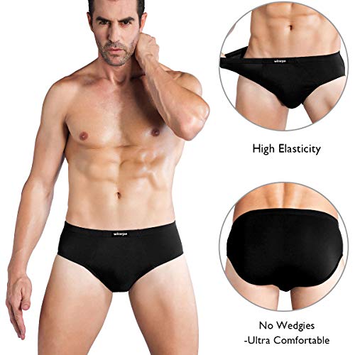 wirarpa Slip Microfibra Hombre Modal Ropa Interior Briefs Calzoncillo para Hombre Pack de 4 Multicolor Tamaño S