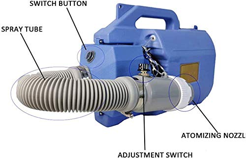 WLD Ulf Eléctrica Nebulizador Pulverizador, Portátil Ultra-Baja Capacidad Desinfectante Fogger Máquina para Hoteles, Centros Comerciales, Restaurantes, Casas (5L)