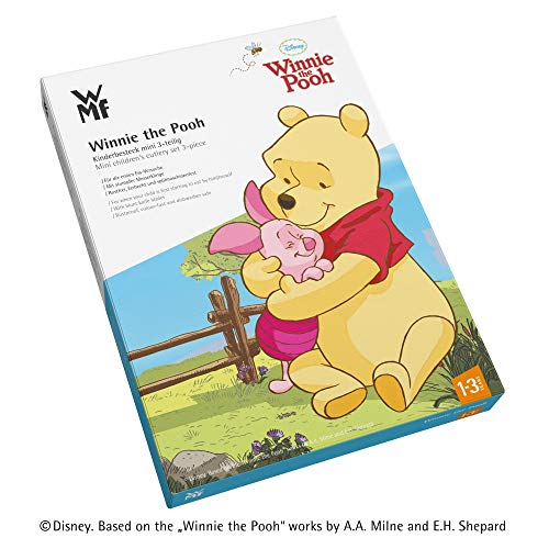 WMF Disney Winnie the Pooh - Cubertería para niños 3 piezas (tenedor, cuchillo de mesa y cuchara) (WMF Kids infantil)