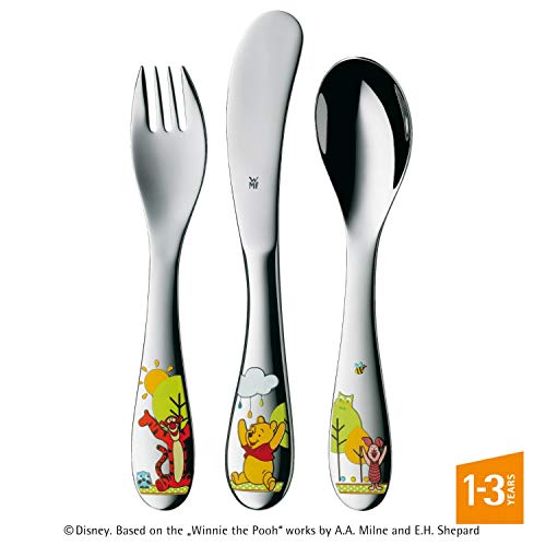 WMF Disney Winnie the Pooh - Cubertería para niños 3 piezas (tenedor, cuchillo de mesa y cuchara) (WMF Kids infantil)