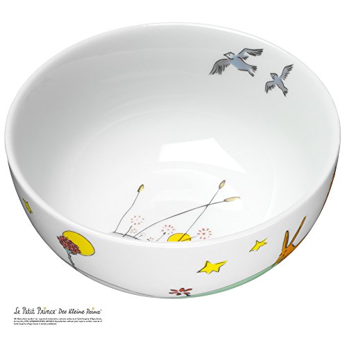 WMF El Principito - Vajilla Infantil (Plato, Cuenco), Acero Inoxidable y Cubertería (Tenedor, Cuchillo de Mesa, Cuchara y Cuchara Pequeña), Porcelana, 6 piezas