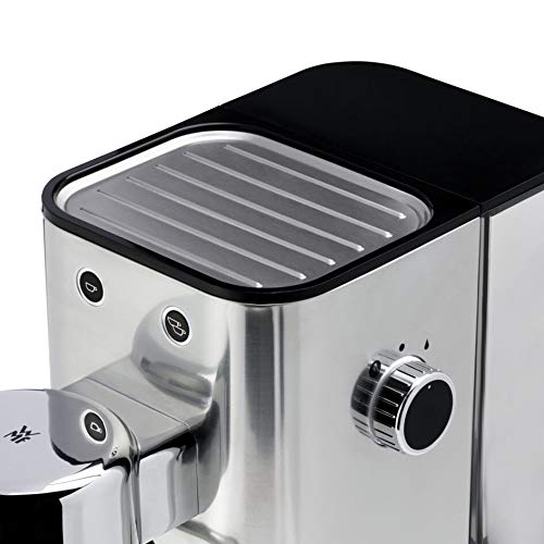 WMF Espresso Maker Lumero - Cafetera expresso manual, presión 15 bares, espresso, capuccino, regulable, capacidad 1.5 litros, café molido o monodosis, con espumador de leche, acero inoxidable, 1400 W