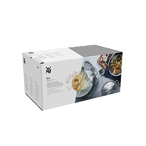 WMF Gala Plus Set Batería de Ollas, 3 Piezas, Apta para Todo Tipo de Cocinas Incluso Inducción, Acero Inoxidable, Ø 20 cm/Ø 16 cm/Ø 24 cm