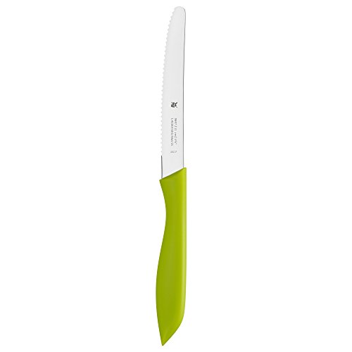 WMF - Juego de cuchillos de pan (2 piezas, 23 cm, cuchillo de doble ondulación, acero especial, mango de plástico), color verde